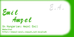 emil amzel business card